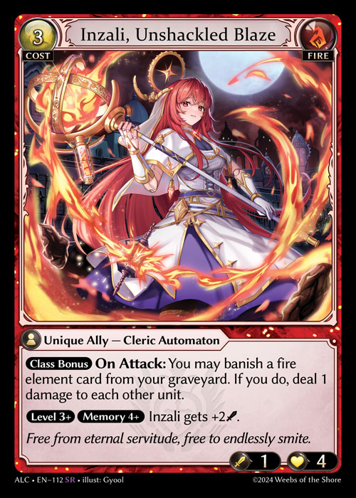 Inzali, Unshackled Blaze