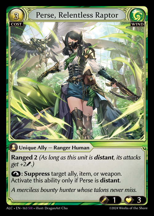 Perse, Relentless Raptor