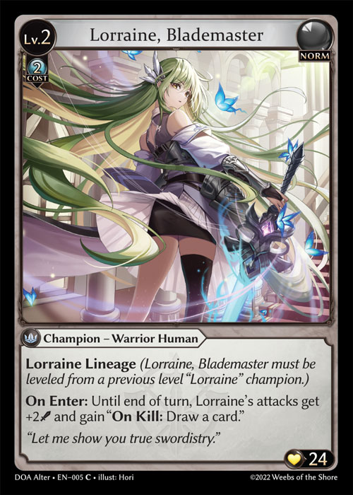 Lorraine, Blademaster